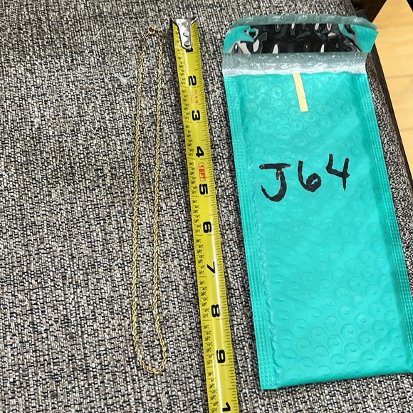 Classic Gold Long Necklace with Delicate Chain 925 J64 - Picture 3 of 3